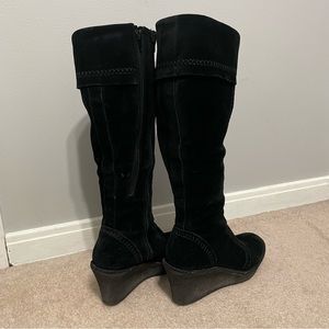 Aerosoles Faux Suede Knee high wedge boot - Black 7.5W